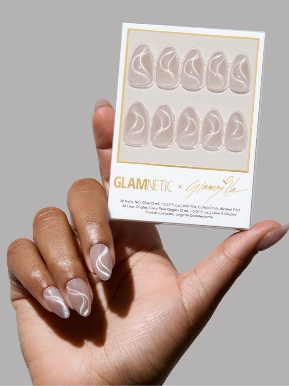 Glamnetics x Glamzilla Woo-man! Short Almond Press On Nails - Unopened!